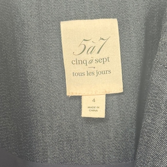 CINQ A SEPT SASHA BLAZER DENIM WITH CRYSTAL FRINGE 4 - Picture 5 of 9